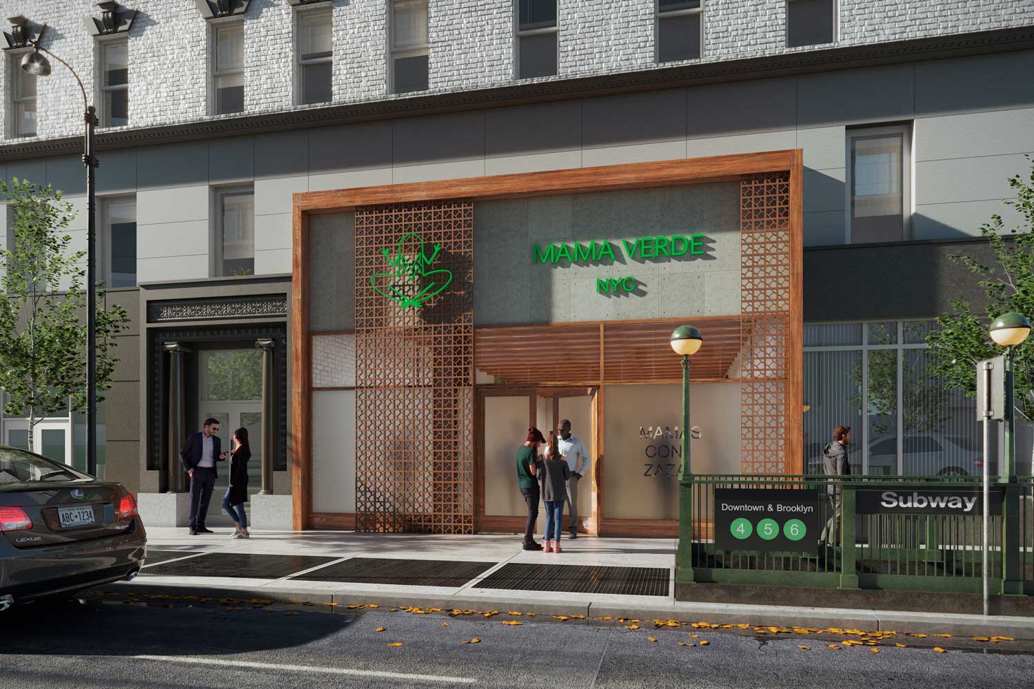 exterior rendering of shop